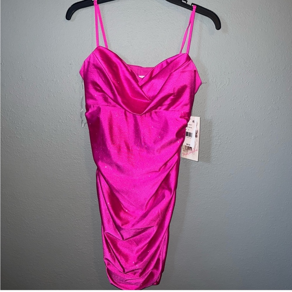 Honey and Rosie Fuchsia Mini Dress